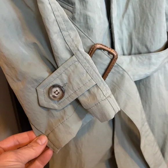 Vintage Banana Republic Men’s Green Trench Raincoat - size S - Picture 4 of 12